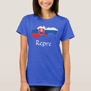 Camiseta Mapa de Sinalizador da Eslováquia Repre T-Shirt