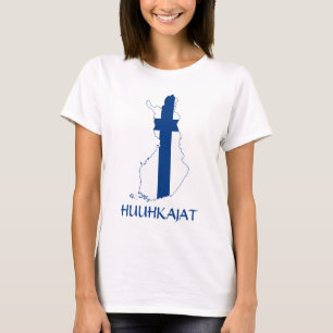 Camiseta Mapa de Sinalizador da Finlândia "Huuhkajat" - Ca