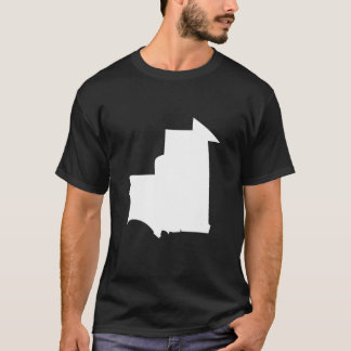 Camiseta Mapa de Sinalizador da Mauritânia - Mauritânia