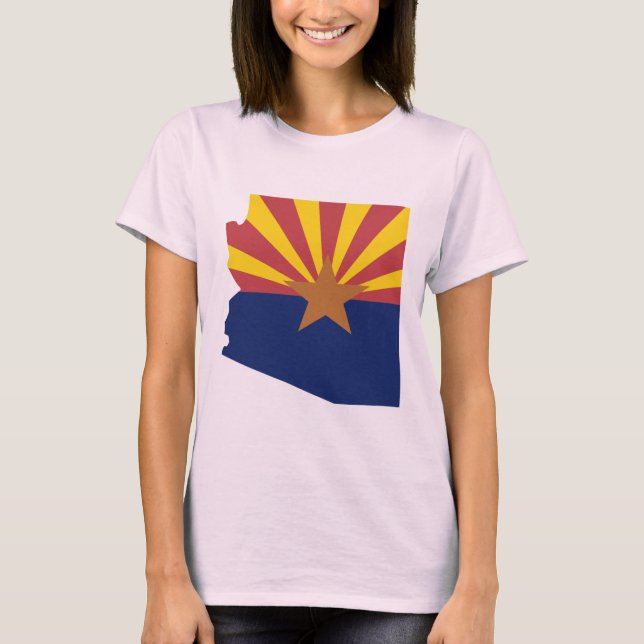 Camiseta Mapa de Sinalizador de arizona (Frente)