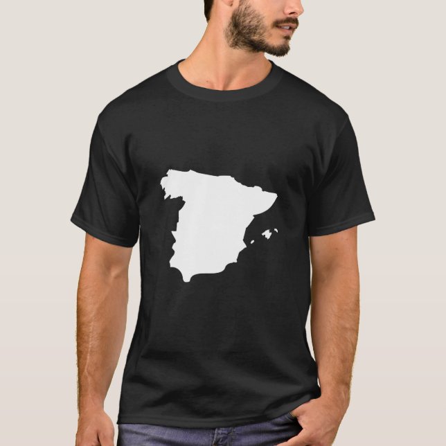 Camiseta Mapa de Sinalizador de espanha - Espanha (Frente)