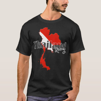 Camiseta Mapa de Sinalizador de Mergulho na Tailândia