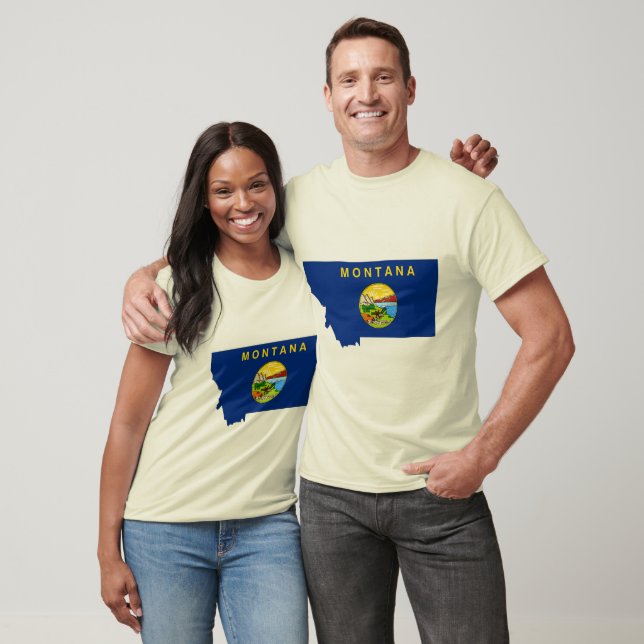 Camiseta Mapa de Sinalizador de Montana (Unissex)