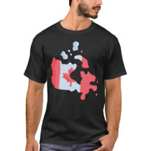 Mapa de Sinalizador do Dia do Canadá