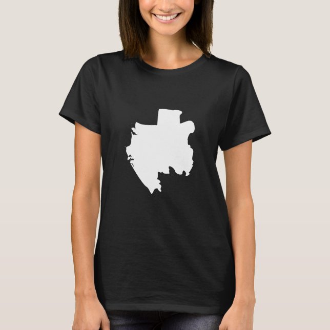 Camiseta Mapa de Sinalizador do Gabão - Gabão (Frente)