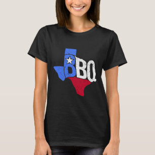 Camiseta Mapa De Sinalizador E Byrbecue Do Estado Do Texas