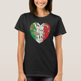 Camiseta Mapa de Sinalizador Italiano Cinto Coração Itália 