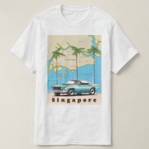 Camiseta mapa de Singapura