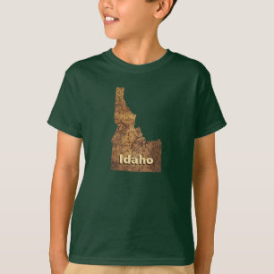 Camiseta Mapa de Spud Idaho
