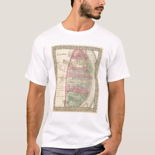 Camiseta Mapa de St Louis por Mitchell (Frente)