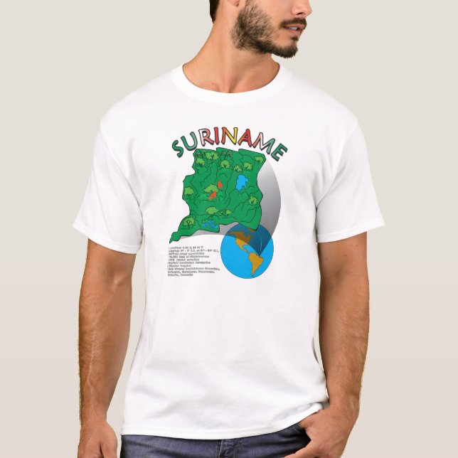 Camiseta Mapa de Suriname (Frente)