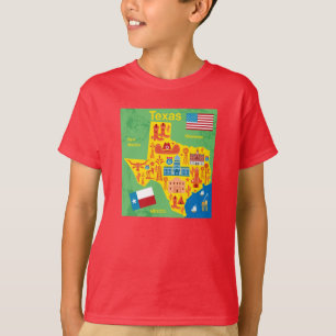 Camiseta Mapa de Texas dos miúdos
