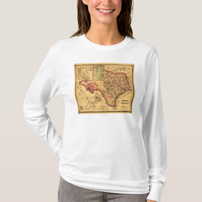Camiseta Mapa de TexasPanoramic (Frente)