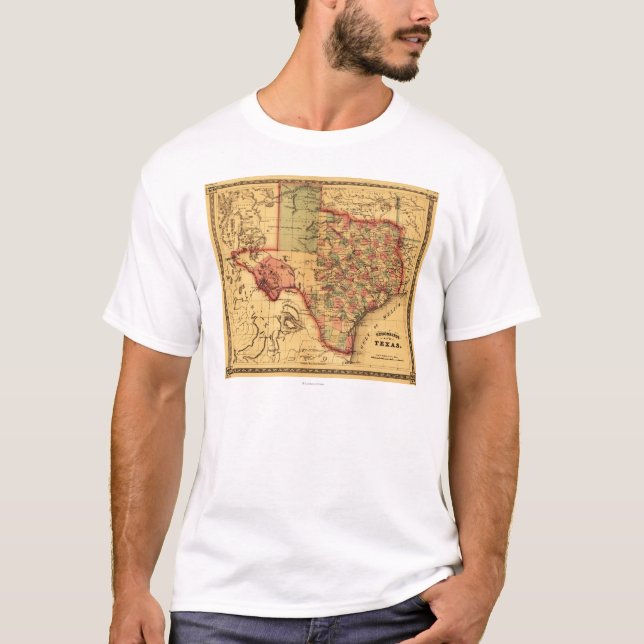 Camiseta Mapa de TexasPanoramic (Frente)