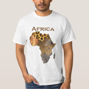 Camiseta Mapa de Texturas de Animais Selvagens da Série AFR