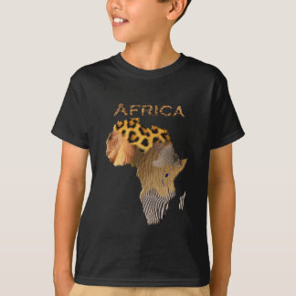 Camiseta Mapa de Texturas de Animais Selvagens da Série AFR
