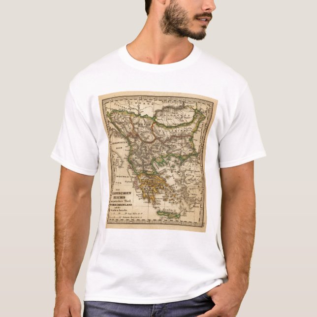 Camiseta Mapa de Turquia e de piscina (Frente)