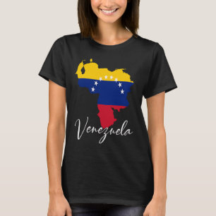 Camiseta mapa de venezuela flag vintage venezuela para home