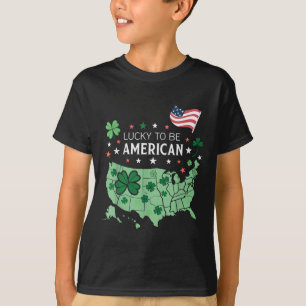 Camiseta Mapa De Vestuário Dos Eua Sortudos - Ruas American