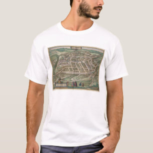 Camiseta Mapa de Vilnius, Lithuania, 'de Civitates Orbis T