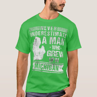 Camiseta Mapa de Vintage Michigan