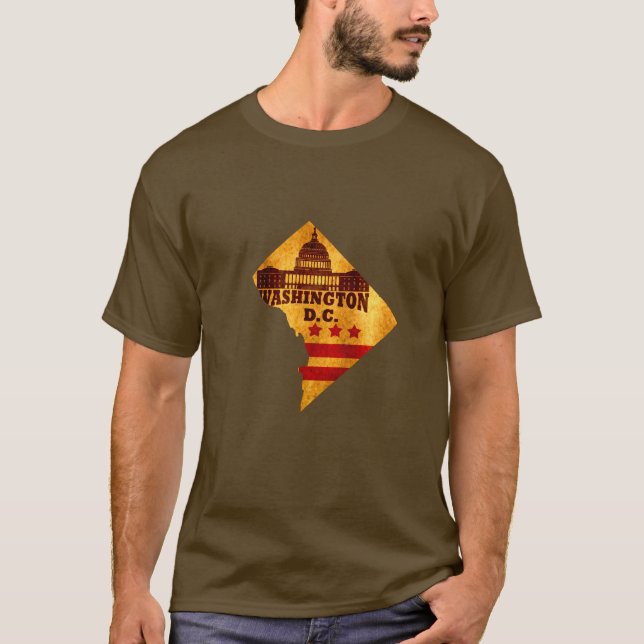 Camiseta Mapa de Washington DC (Frente)