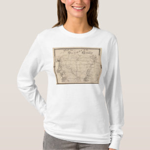 Camiseta Mapa de Woodbury County, estado de Iowa