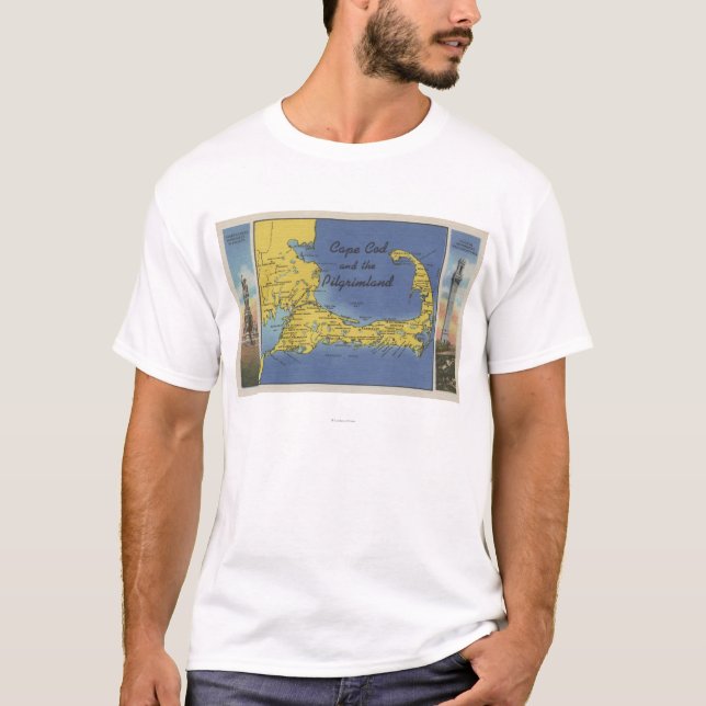 Camiseta Mapa detalhado do Pilgrimland (Frente)
