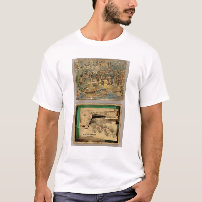 Camiseta Mapa dissecado caixa, os Estados Unidos (Frente)