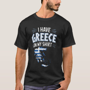 Camiseta Mapa Divertido da Grécia Cidadania Helenos Raça Gr