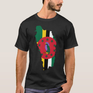 Camiseta Mapa DM da bandeira de Dominica