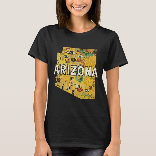 Camiseta Mapa do Arizona e Texto (Frente)