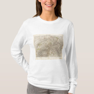 Camiseta Mapa do atlas da suiça