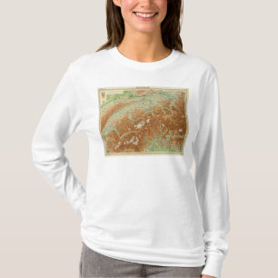 Camiseta Mapa do atlas da suiça