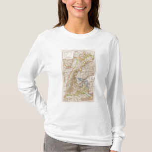Camiseta Mapa do atlas de Baden Alemanha