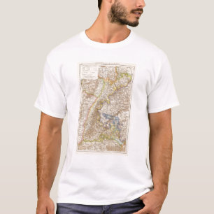 Camiseta Mapa do atlas de Baden Alemanha
