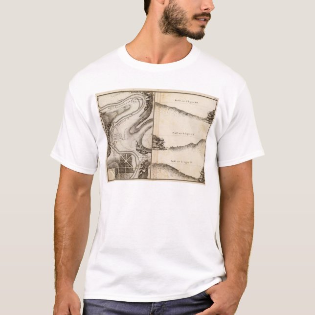 Camiseta Mapa do atlas de Charente do La (Frente)