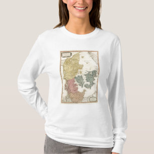 Camiseta Mapa do atlas de Dinamarca