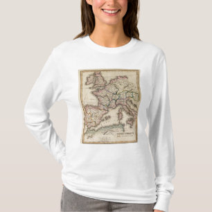 Camiseta Mapa do atlas de Europa