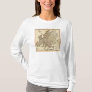 Camiseta Mapa do atlas de Europa