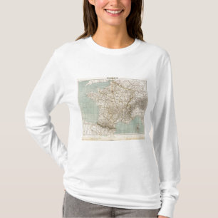 Camiseta Mapa do atlas de France