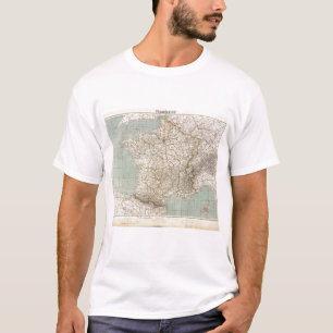 Camiseta Mapa do atlas de France