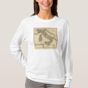 Camiseta Mapa do atlas de Italia