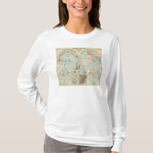 Camiseta Mapa do atlas do DES Erdinnern de Thatigkeit