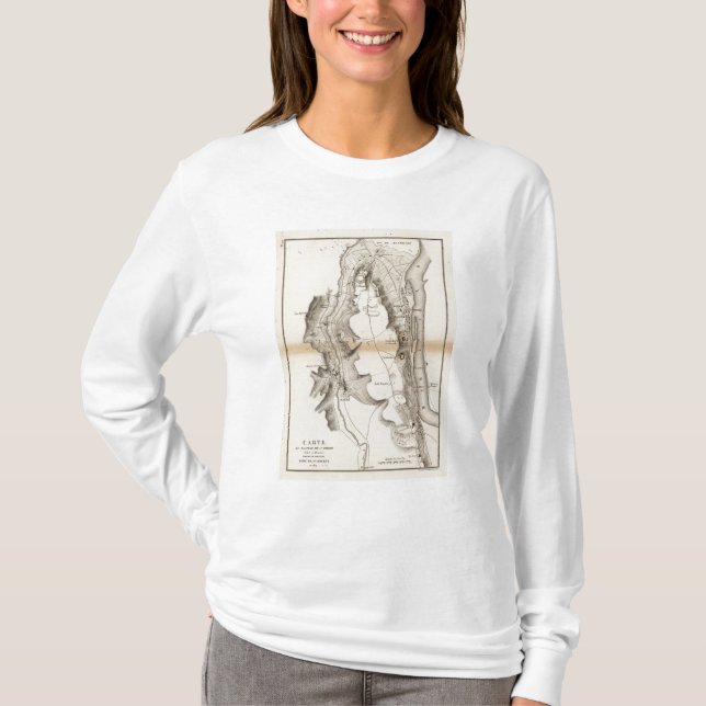 Camiseta Mapa do atlas do platô de St Pierre (Frente)