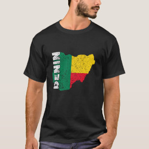 Camiseta Mapa do Benim Orgulho Beninense Bandeira Beninense