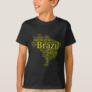 Camiseta Mapa do Brasil Futebol Brasileiro Copacana Brasil