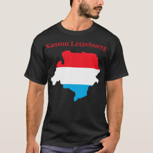 Camiseta Mapa do Cantão de Luxemburgo