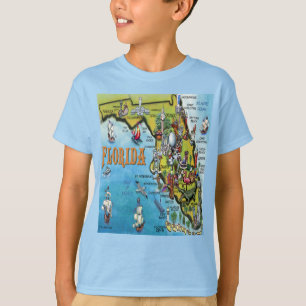 Camiseta Mapa do Cartoon da Flórida