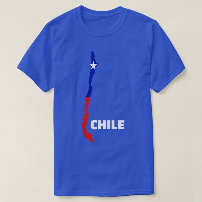 Camiseta Mapa do Chile 1 (Frente do Design)